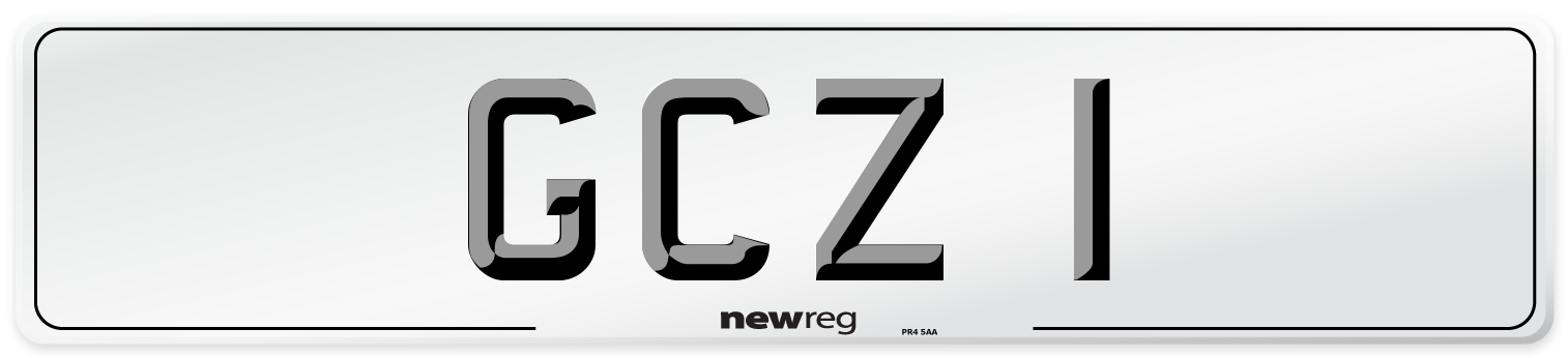 GCZ 1 Number Plate from New Reg